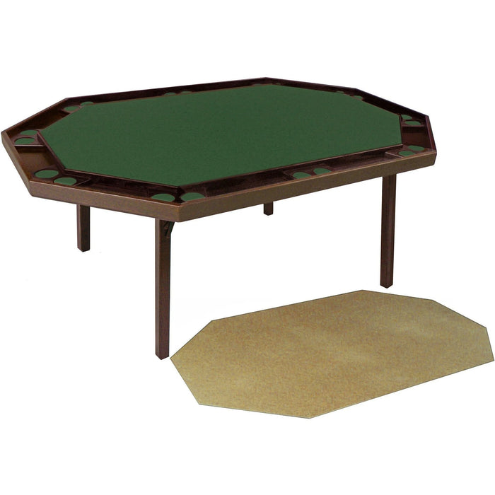 Kestell Deluxe Folding Poker Table Oak 72" - 10 Player